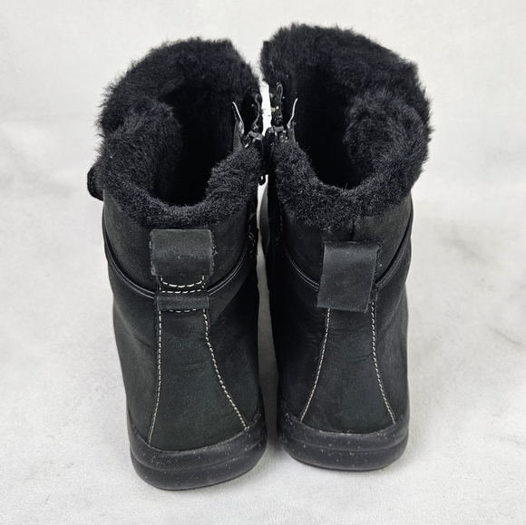 Clarks Suede Leather Roswell Ankle Boot Black Size 11 - Picture 4 of 9